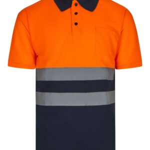 Polo Técnico Bicolor MC Reflectante - Unisex